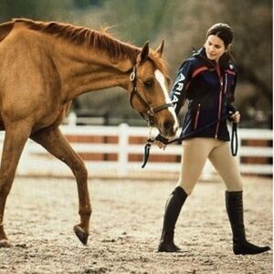 THE EFFINGHAM Black Leather 200L Tall Equestrian Boot Sz 7 1/2 WC Wide Calf